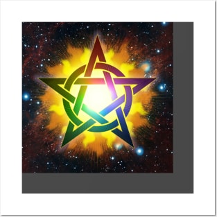 Rainbow Pentagram Posters and Art